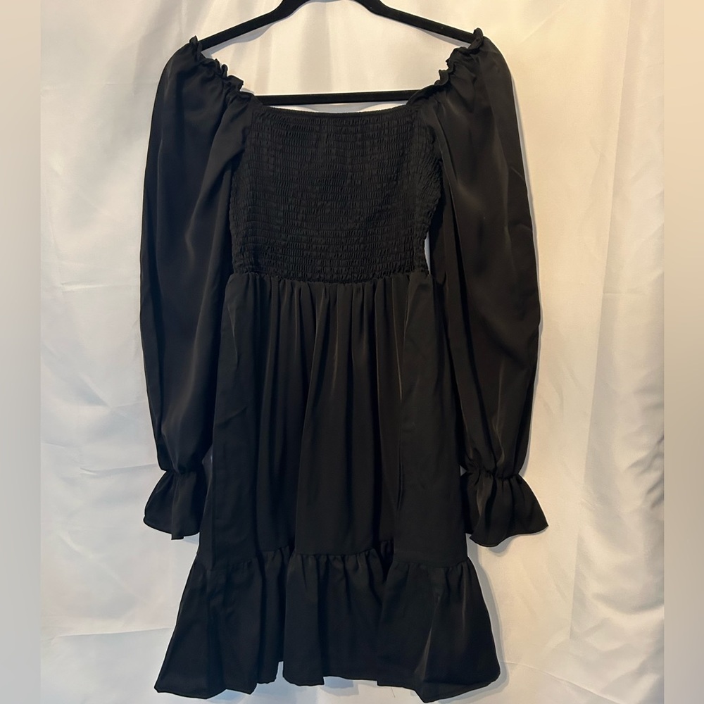 Size small.  Black baby doll dress.